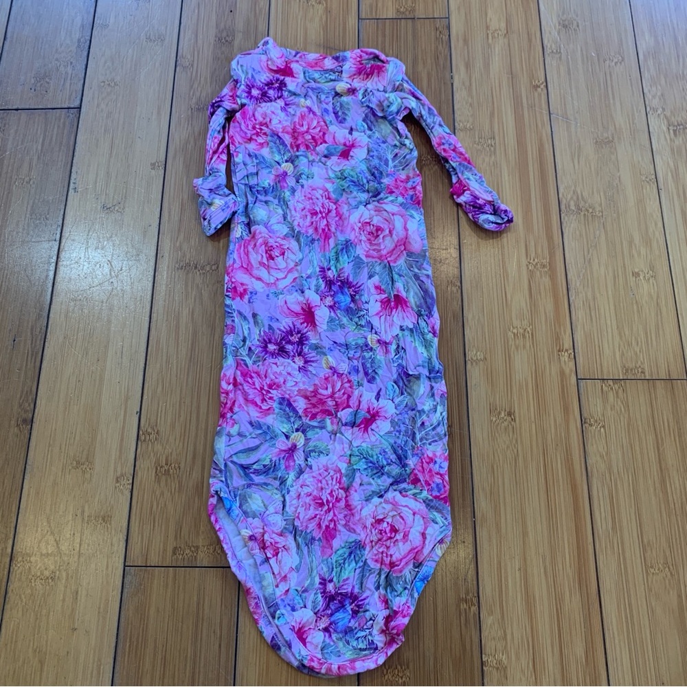Posh Peanut knotted gown in the Ellery floral print.